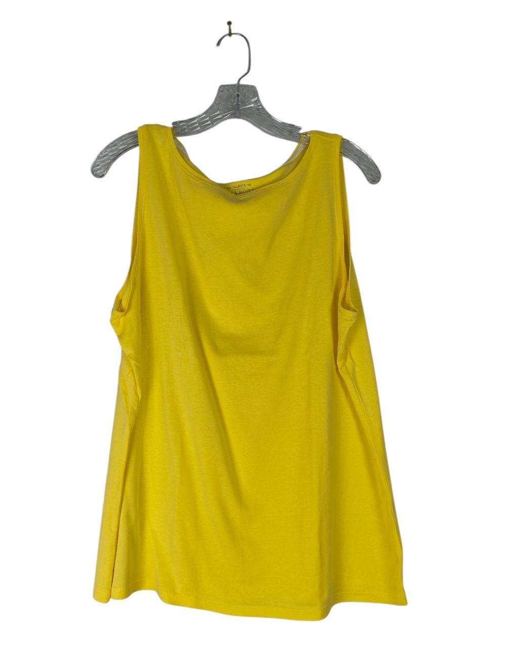 Talbots The Talbots Tee Women's XL Yellow Sleeveless 100% Pima Cotton Tank Top